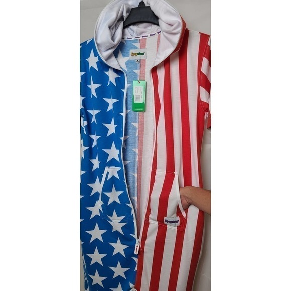Tipsy Elves  Short Sleeve Jumpsuit 4th of July Romper MSRP $70 Men's L - Picture 6 of 10